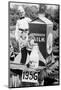 Ten Year Old Boy Rides on a Parade Float Promoting Milk in Wisconsin, Ca. 1956-null-Mounted Photographic Print