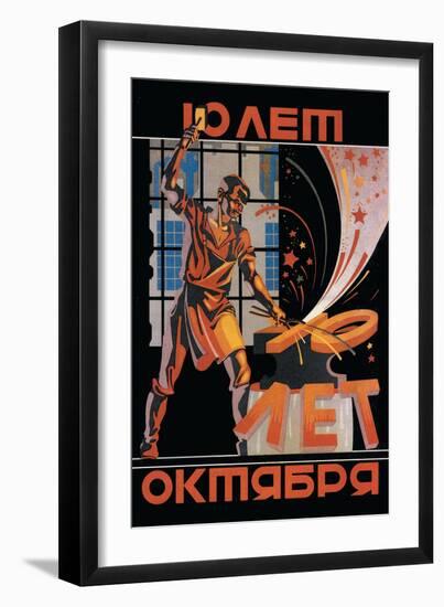 Ten Years of October Revolution-null-Framed Art Print