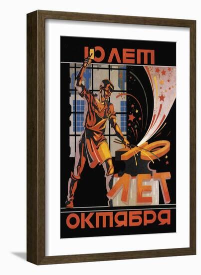 Ten Years of October Revolution-null-Framed Art Print