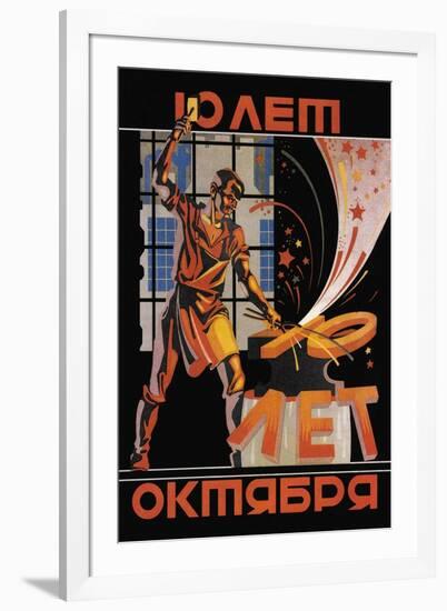 Ten Years of October Revolution-null-Framed Art Print