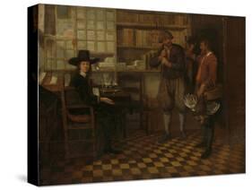 Tenant Farmers Rent-Quiringh Gerritsz van Brekelenkam-Stretched Canvas