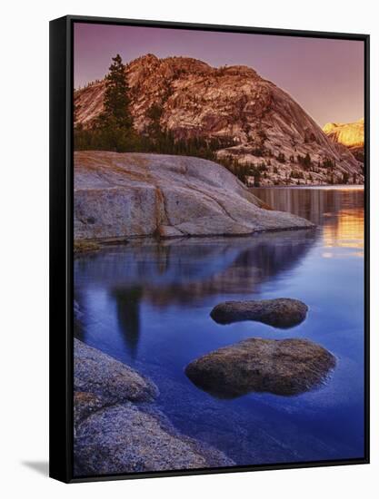 Tenaya Lake at Sunset in Yosemite National Park-Melissa Southern-Framed Stretched Canvas