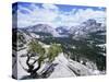 Tenaya Lake from Olstead Point on Tioga Pass, Yosemite National Park, California, USA-David Kjaer-Stretched Canvas