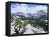 Tenaya Lake from Olstead Point on Tioga Pass, Yosemite National Park, California, USA-David Kjaer-Framed Stretched Canvas