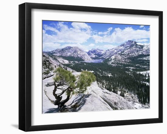 Tenaya Lake from Olstead Point on Tioga Pass, Yosemite National Park, California, USA-David Kjaer-Framed Photographic Print