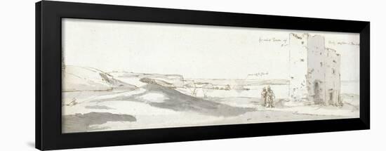 Tenby, 1678 (Pen & Ink and Wash on Paper)-Francis Place-Framed Giclee Print