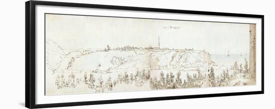 Tenby, 1678 (Pen & Ink and Wash on Paper)-Francis Place-Framed Premium Giclee Print