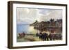 Tenby Castle and Harbour, Pembrokeshire, Wales, 1924-1926-Louis Burleigh Bruhl-Framed Giclee Print