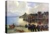 Tenby Castle and Harbour, Pembrokeshire, Wales, 1924-1926-Louis Burleigh Bruhl-Stretched Canvas