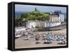 Tenby Harbour, Tenby, Pembrokeshire, Wales, United Kingdom, Europe-David Clapp-Framed Stretched Canvas