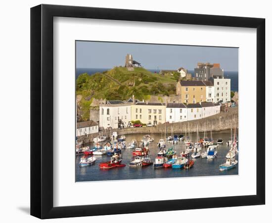 Tenby Harbour, Tenby, Pembrokeshire, Wales, United Kingdom, Europe-David Clapp-Framed Photographic Print