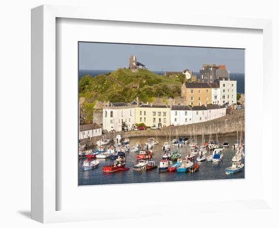 Tenby Harbour, Tenby, Pembrokeshire, Wales, United Kingdom, Europe-David Clapp-Framed Photographic Print