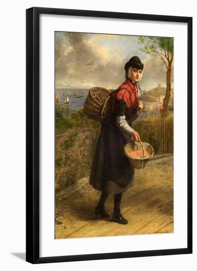 Tenby Prawn Seller, 1880 (Oil on Canvas)-William Powell Frith-Framed Giclee Print