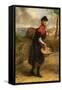 Tenby Prawn Seller, 1880 (Oil on Canvas)-William Powell Frith-Framed Stretched Canvas