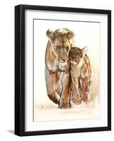 Tender, 2019, (conté and pastel on paper)-Mark Adlington-Framed Giclee Print