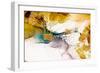 Tenderness in Pastel Colours. Unique Creativity. Inspired by the Sky. Abstract Painting with Golden-CARACOLLA-Framed Premium Giclee Print