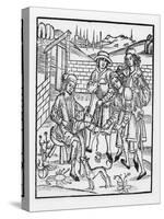 Tending a Snake Bite, from 'Das Buch Der Cirugia', 1497-Hieronymus Brunschwig-Stretched Canvas