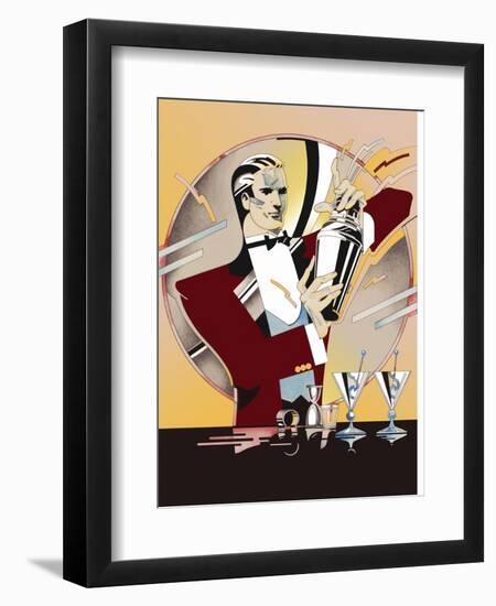 Tending Bar-David Chestnutt-Framed Giclee Print