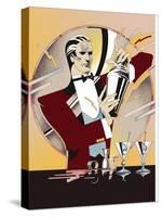 Tending Bar-David Chestnutt-Stretched Canvas