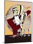 Tending Bar-David Chestnutt-Mounted Giclee Print