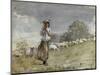 Tending Sheep, Houghton Farm-Winslow Homer-Mounted Giclee Print