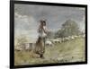 Tending Sheep, Houghton Farm-Winslow Homer-Framed Giclee Print