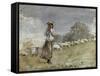 Tending Sheep, Houghton Farm-Winslow Homer-Framed Stretched Canvas