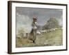 Tending Sheep, Houghton Farm-Winslow Homer-Framed Giclee Print