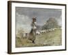 Tending Sheep, Houghton Farm-Winslow Homer-Framed Giclee Print