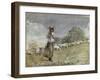 Tending Sheep, Houghton Farm-Winslow Homer-Framed Giclee Print