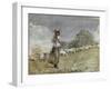 Tending Sheep, Houghton Farm-Winslow Homer-Framed Giclee Print