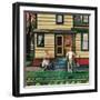 "Tending the Garden", May 26, 1951-Stevan Dohanos-Framed Giclee Print