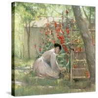 Tending the Garden-Robert Payton Reid-Stretched Canvas