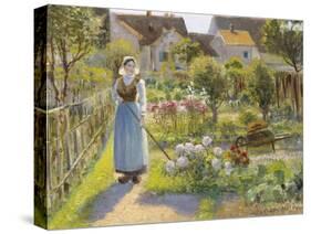 Tending the Garden-Jean Beauduin-Stretched Canvas