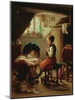 Tending the Little Ones-Johann Georg Meyer von Bremen-Mounted Giclee Print