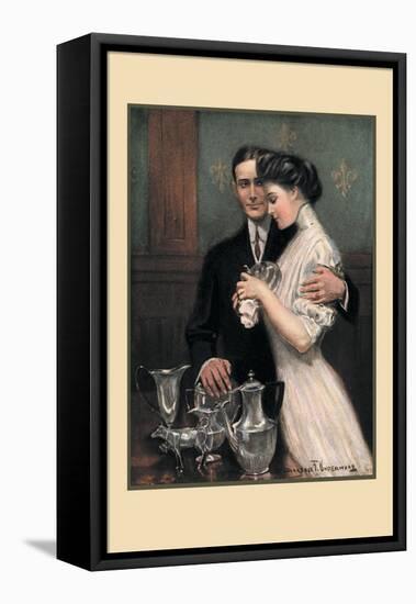 Tending the Silver-Clarence F. Underwood-Framed Stretched Canvas