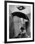 Tenement Dweller Struggling in Her Dilapidated Bathroom-Truman Moore-Framed Photographic Print