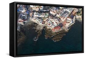 Tenerife, La Caleta, Aerial Picture, Fishing Village, Beach-Frank Fleischmann-Framed Stretched Canvas