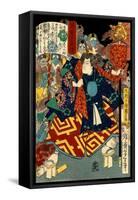 Tengu Kozô Kiritarô, from the Series Sagas of Beauty and Bravery-Yoshitoshi Tsukioka-Framed Stretched Canvas