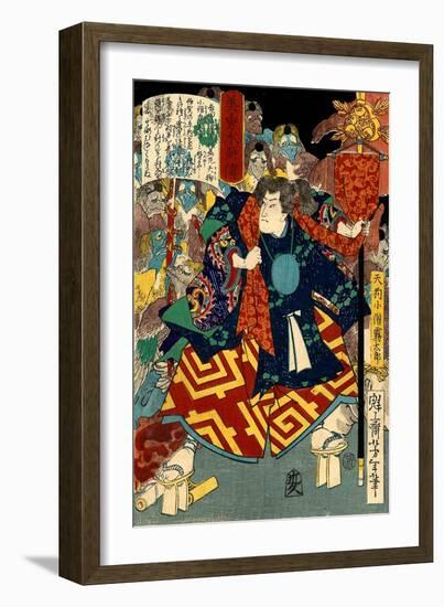 Tengu Kozô Kiritarô, from the Series Sagas of Beauty and Bravery-Yoshitoshi Tsukioka-Framed Premium Giclee Print