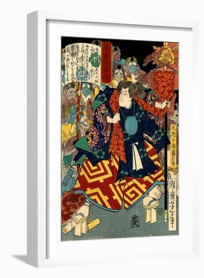 Tengu Kozô Kiritarô, from the Series Sagas of Beauty and Bravery-Yoshitoshi Tsukioka-Framed Premium Giclee Print