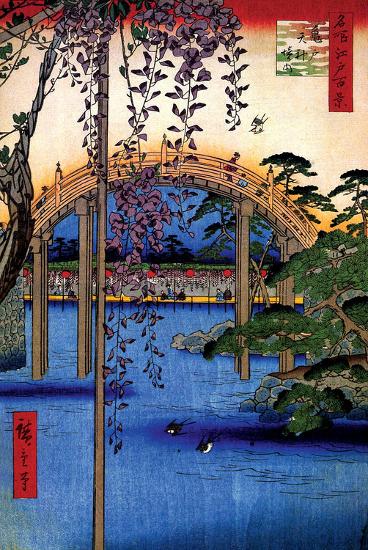 Tenjin Shrine-Ando Hiroshige-Lamina Framed Poster