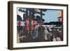 Tenman Shrine at Yushima, Japanese Wood-Cut Print-Lantern Press-Framed Art Print