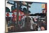 Tenman Shrine at Yushima, Japanese Wood-Cut Print-Lantern Press-Mounted Art Print