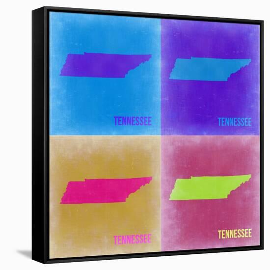 Tennesse Pop Art Map 2-NaxArt-Framed Stretched Canvas