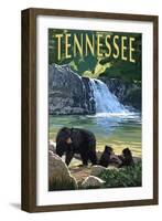 Tennessee - Abrams Falls-Lantern Press-Framed Art Print