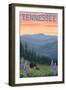 Tennessee - Bears and Spring Flowers-Lantern Press-Framed Art Print