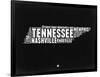 Tennessee Black and White Map-NaxArt-Framed Art Print