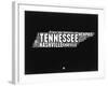 Tennessee Black and White Map-NaxArt-Framed Art Print