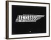 Tennessee Black and White Map-NaxArt-Framed Art Print